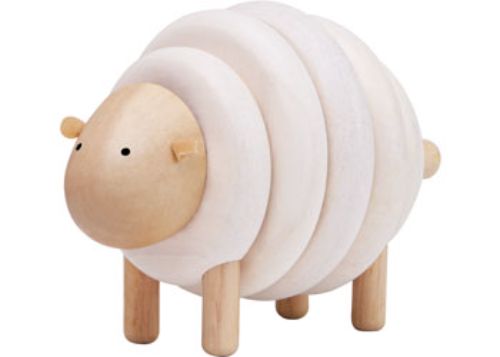 Colorful wooden Lacing Sheep toy for toddlers, enhancing fine motor skills and creativity through engaging threading play.