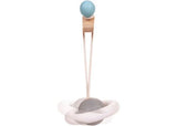 Pastel-colored PlanToys Play Gym with detachable toys, promoting baby’s motor skills and safe exploration.