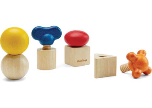 Colorful eco-friendly nuts and bolts set for kids, enhancing fine motor skills and imaginative play. Perfect for young builders.