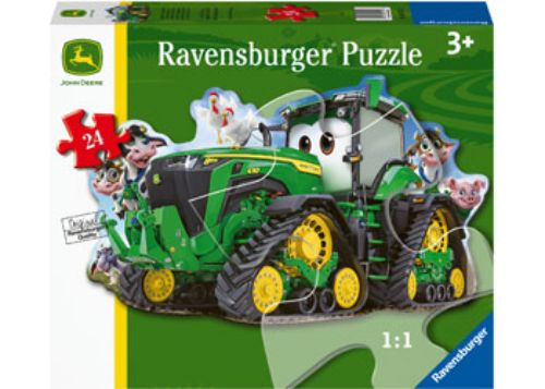 Puzzle - Ravensburger - John Deere Tractor Shaped Puzzle 24pc