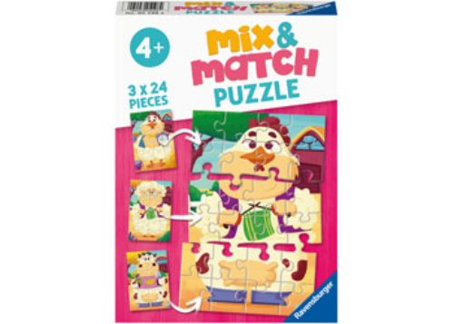 Children's My Farm Friends puzzle set featuring three 24-piece puzzles of cute farm animals, promoting skill development and fun.