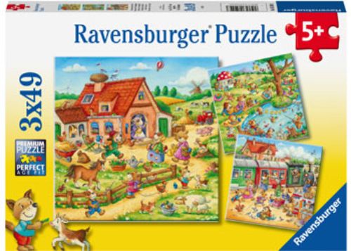 Puzzle - Ravensburger - Animal Vacation 3x49pc