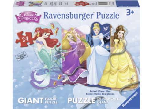 Colorful Ravensburger 24-piece puzzle featuring Disney princesses for young children's fun and cognitive development.