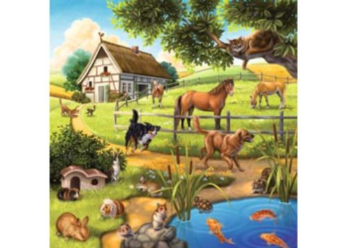 Puzzle - Ravensburger - Forest Zoo & Pets Puzzle 3x49pc