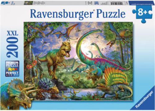 Ravensburger Realm of the Giants 200-pc puzzle featuring vibrant mythical landscapes and giant creatures, ideal for family fun.