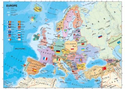 Puzzle - Ravensburger - European Map Puzzle 200pc