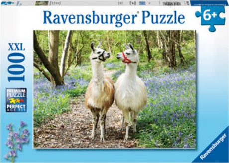 Ravensburger Llama Love Puzzle featuring colorful llamas, designed for kids, enhances problem-solving and coordination skills.