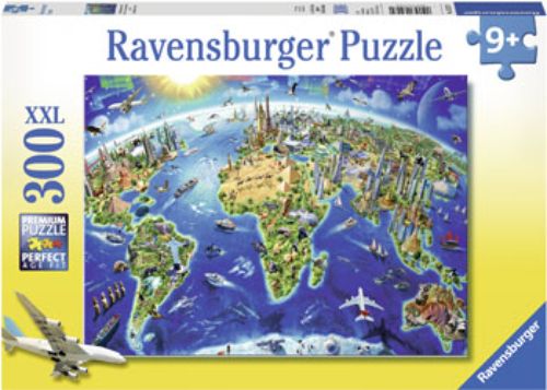Puzzle - Ravensburger - World Landmarks Map 300pc