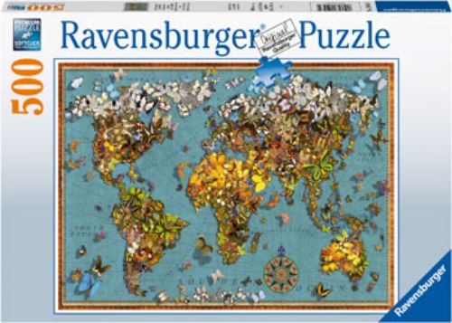 Puzzle - Ravensburger - World of Butterflies 500pc