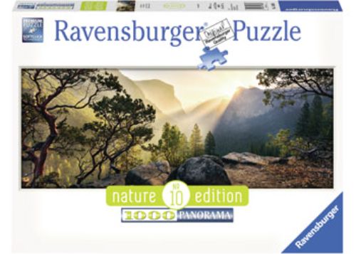 Vibrant 1000-piece Ravensburger puzzle featuring the stunning landscapes of Yosemite National Park, ideal for nature lovers.