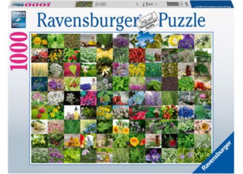 Colorful Ravensburger 1000pc puzzle featuring various herbs and spices, perfect for family fun and home decor.