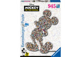 Ravensburger Disney Shaped Mickey Puzzle showcasing 945 pieces, celebrating Mickey Mouse's 90th anniversary in vibrant detail.