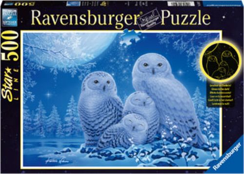 Puzzle - Ravensburger - Owls in the Moonlight Starline 500pc
