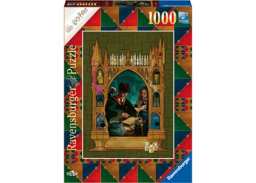 Ravensburger 1000pc puzzle featuring Harry Potter's Half-Blood Prince, showcasing Hogwarts and key magical moments.