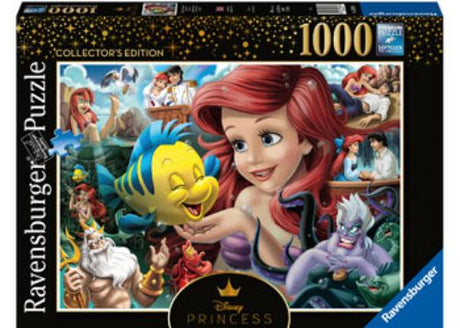 Ariel 1000-piece puzzle featuring the mermaid princess in vibrant colors, perfect for Disney fans and puzzle lovers.