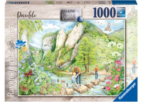 Ravensburger 1000pc puzzle featuring Dovedale Walk, a serene landscape capturing the beauty of the UK’s picturesque trails.