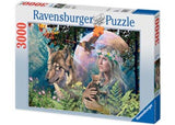 Ravensburger Lady of the Forest Puzzle features a 3000-piece mystical forest scene, perfect for nature lovers and puzzle enthusiasts.