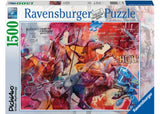 Vibrant 1500pc jigsaw puzzle featuring the iconic statue of Nike, the Greek goddess of victory, by Ravensburger.