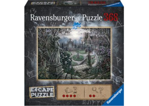 Ravensburger 368pc puzzle featuring a vibrant, enchanting garden scene for enjoyable and relaxing puzzling experiences.