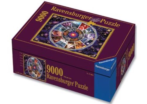 Vibrant 9000-piece Ravensburger Astrology Puzzle showcasing zodiac signs and celestial wonders, perfect for puzzle lovers.