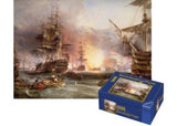 Detailed 9000-piece Ravensburger puzzle depicting the historic Bombardment of Algiers, ideal for art and puzzle lovers.