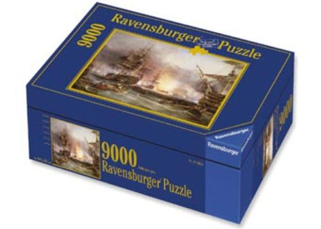 Vibrant Ravensburger 9000-piece puzzle depicting the Bombardment of Algiers, ideal for art and puzzle enthusiasts.