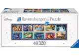 Ravensburger 40,320-piece puzzle featuring beloved Disney films in intricate, nostalgic designs, the largest ever made.