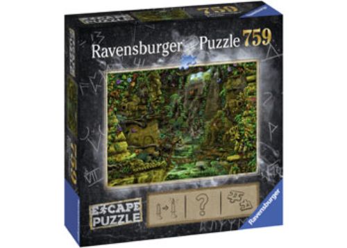 759-piece Ravensburger puzzle featuring The Temple Grounds, combining jigsaw fun with an interactive escape room experience.