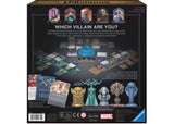 Ravensburger Marvel Villainous game featuring iconic villains, strategic gameplay, and vibrant game pieces for family fun.