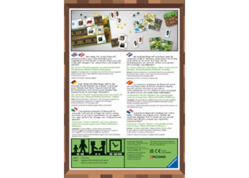 Ravensburger Minecraft Game Expansion features farming, trading, and unique items for an engaging board game experience.