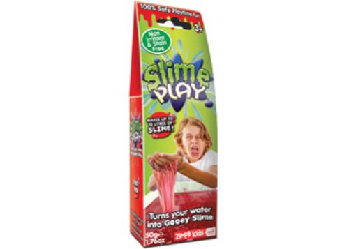 Colorful Slime Play kit for kids 3+, featuring non-toxic powder in Gunky Green, Oozy Red, and Goo Blue for fun sensory play.