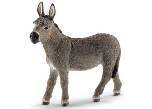 Realistic Schleich Donkey figurine, perfect for imaginative play and educational adventures for children aged 3 and up.