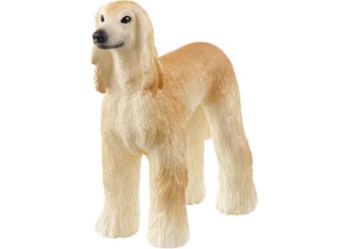 Schleich Afghan Hound figurine showcasing elegant long coat, perfect for play and educational adventures in the animal world.