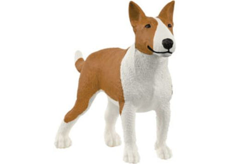 Lifelike Schleich Bull Terrier figurine with bright colors, perfect for play and dog collections, designed for ages 3+.