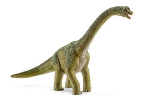 Detailed model of Schleich Brachiosaurus, a tall dinosaur with a long neck, ideal for imaginative play and education for ages 3+.