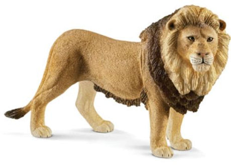 Hand-painted Schleich Lion figurine showcasing detailed design, perfect for play and learning about wildlife.