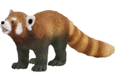 Realistic Schleich Red Panda figure, showcasing its distinctive fur and playful pose, perfect for wildlife play and education.