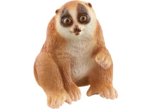 Lifelike Schleich Slow Loris figurine, perfect for imaginative play and education about wildlife conservation.