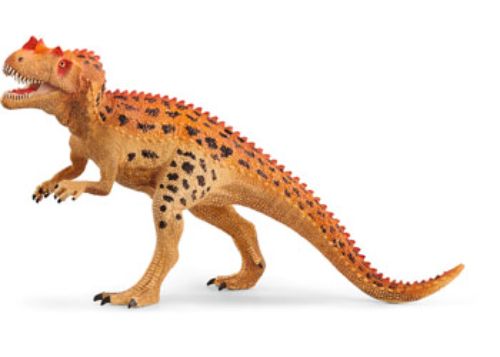 Schleich Ceratosaurus figure featuring a horned nose and detailed spikes, perfect for imaginative play and dinosaur education.