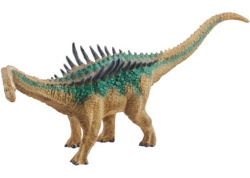 Schleich Agustinia dinosaur figurine features distinctive spines, detailed design, and vibrant colors for play and display.