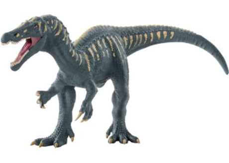 Schleich Baryonyx dinosaur model with crocodile-like skull, movable jaw, and large claws, ideal for play and education.