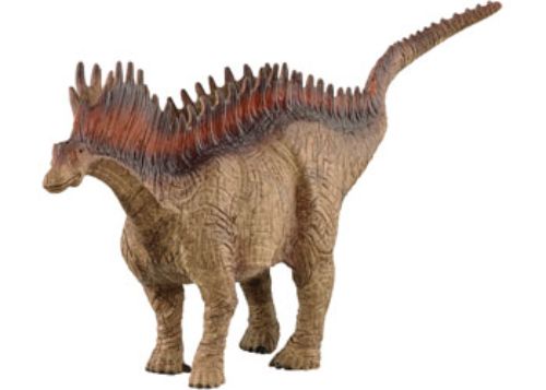 Schleich Amargasaurus figurine with detailed spines, lifelike colors, perfect for play or display in dinosaur collections.