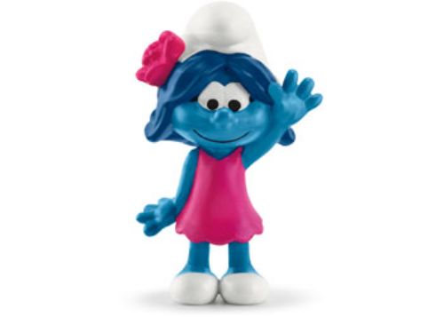 Colorful Schleich Smurf Girl Blossom figurine, ideal for imaginative play and storytelling in a child's collection.