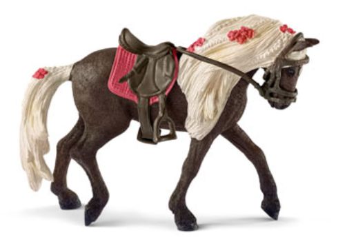 Schleich Rocky Mountain Horse mare figure displays elegant posture, showcasing the unique 'Tölt' gait for collectors and horse lovers.