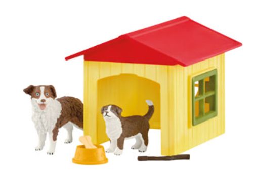 Vibrant, durable dog house with open roof for pets, designed for imaginative play and cozy retreats.