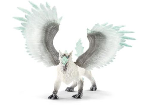 A majestic Schleich Ice Griffin with sharp ice feathers, powerful claws, and a striking beak, perfect for imaginative play.