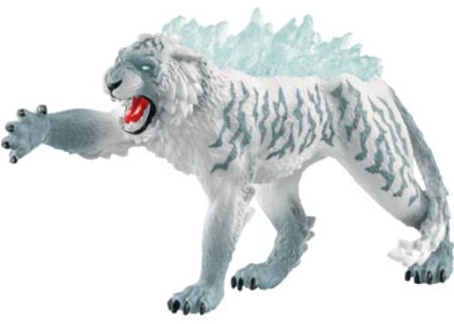 Detailed Schleich Ice Tiger figurine, showcasing lifelike features and textures inspired by the Arctic, ideal for imaginative play.