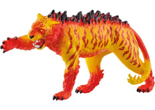 Colorful and detailed Schleich Lava Tiger figurine for imaginative play and education, ideal for wildlife enthusiasts and collectors.