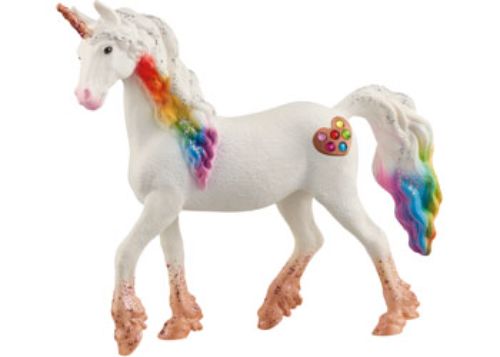 Colorful unicorn figurine with vibrant design, perfect for imaginative play and a great addition to any collection.