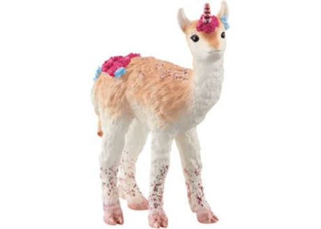 Schleich Llamacorn figurine combines llama and unicorn features, inspiring imaginative play with its enchanting design.